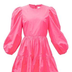 Valentino Puff sleeves taffeta mini pink dress Size 40